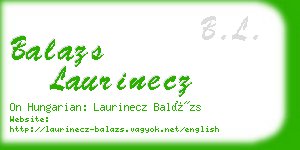 balazs laurinecz business card